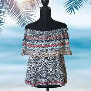 THML | Off the Shoulder Top | Tribal Print
